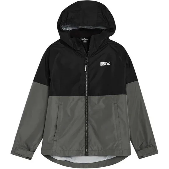 NWT Eddie Bauer Coat Boys Sz 7/8 Small Black Gray 3-in-1 Jacket Winter Kids Warm - Picture 1 of 8